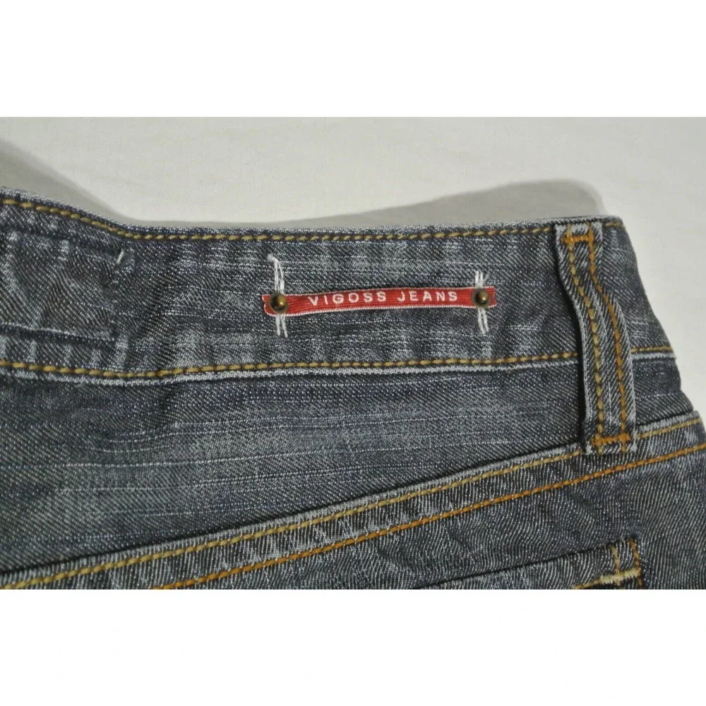 VIGOSS Size15/16 Blue Jeans Stretch LONG Bermuda Shorts 36